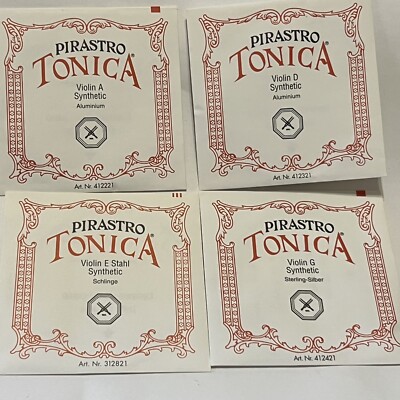 Pirastro Tonica Violin String Set - Tonica Mittel E STL SLG