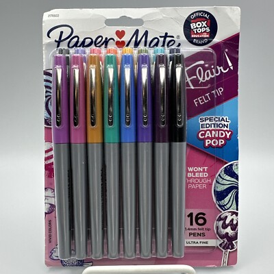 Paper Mate Flair Felt Tip Pens Ultra Fine Point Special Edition Candy Pop 16 Pen