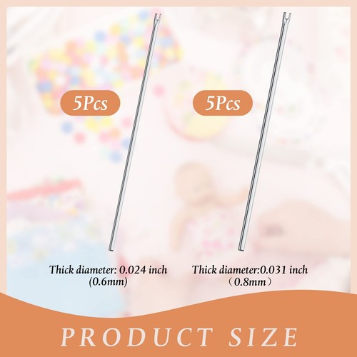 10 Pieces Rerooting Tool for Doll Hair Rooting Reroot Rehair Needles Stainles... - 第 2/7 張圖片