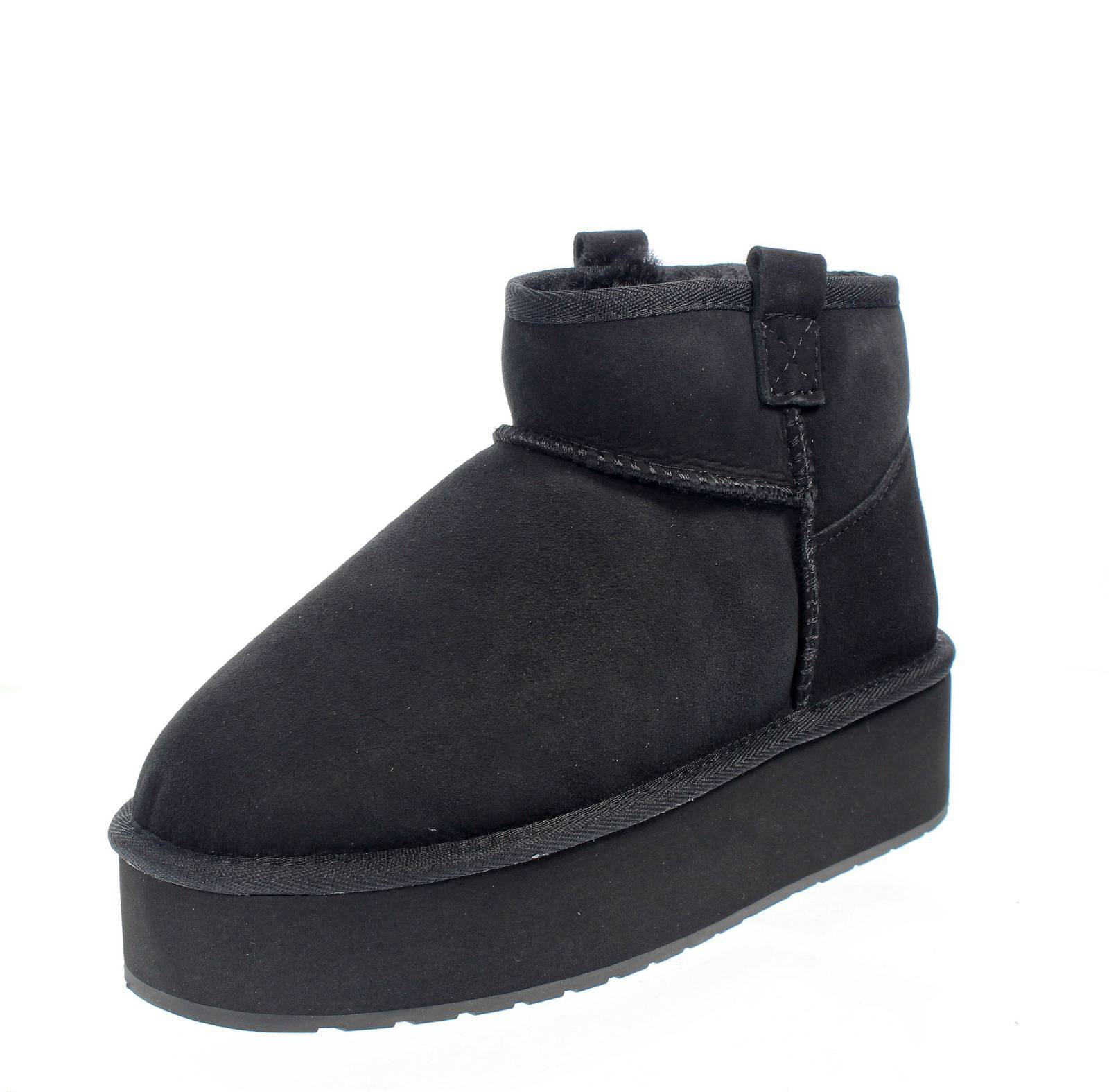 Emu Stinger Micro Flatform - Stivaletti Flatform In Montone Marrone - Taglia 39