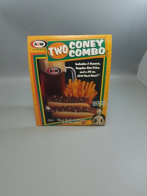 A&W Root beer advertising two coney combo 1996 n.o.s 6 3/4 tall