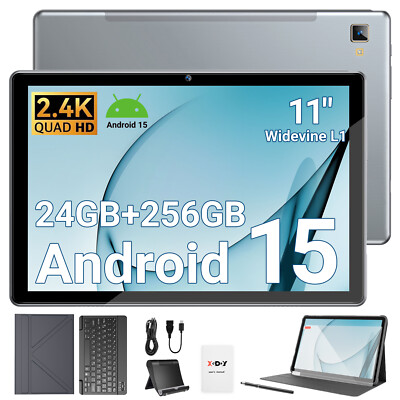 2025 Neu Tablet Android 15 24GB RAM+256GB 8600mAh 11 Zoll 20MP+8MP 5G WlFl 2 SIM