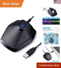 High-Quality Omnidirectional USB Mic with Mute Function for Professionals
