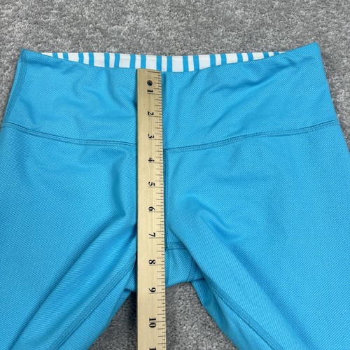 Lululemon Leggings Women’s 6 Light Blue Stretch Yoga Gym Crop 21.5” No Size Tag - Picture 11 of 14