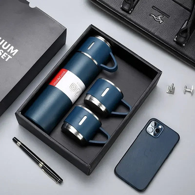 Premium 500ML 304 Stainless Steel Vacuum Insulated Bottle & Mug Gift Set