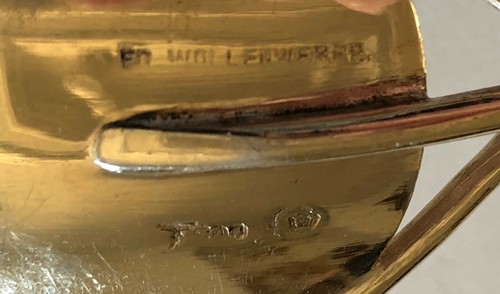 RARE Antique Gilded 800 Silver Ed Wollenweber (Germany, Munich) Spoon - Picture 8 of 8