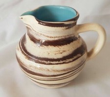 studio pottery jug agate colourful decoration D