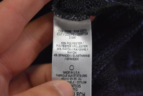 Espléndido Suéter Mujer Talla XS Negro A Rayas Mangas Largas Escote Prenda para el torso Camisa - Imagen 5 de 5