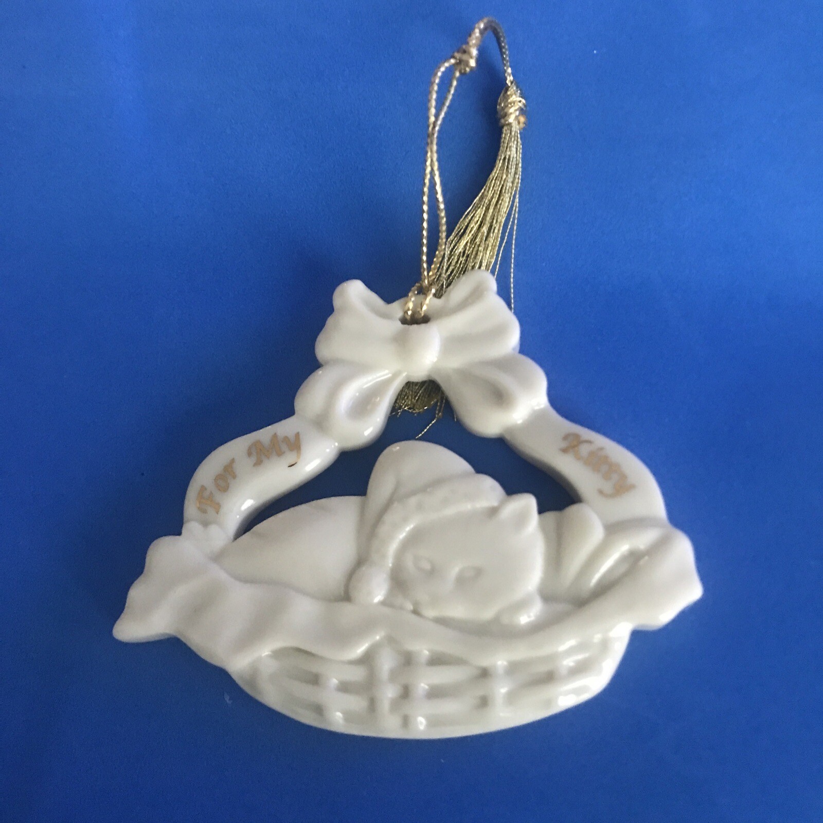 Lenox For My Kitty Festive Christmas Cat Ornament  