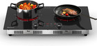 2 Burner Electric Cooktop 110V - 24 Inch Ceramic Stove Top Countertop & Built-In