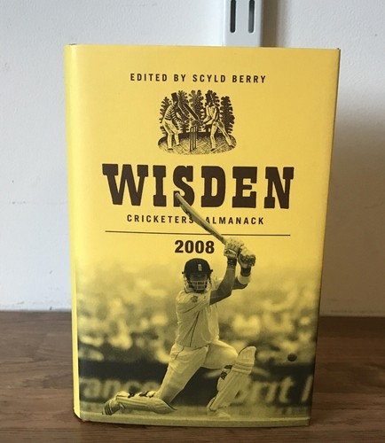 2008 Wisden Cricketers Almanach Hardcover & Schutzumschlag Cricket Sport Statistiken