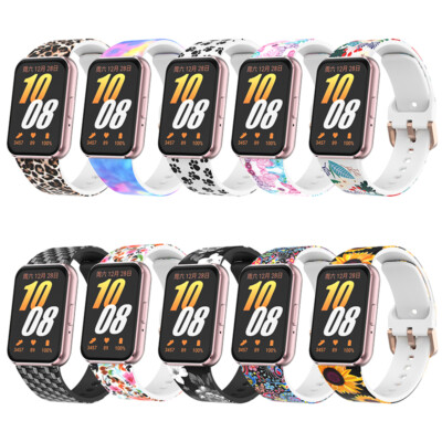 For Samsung Galaxy Fit 3 Replacement Silicone Print Pattern Band Sports Strap