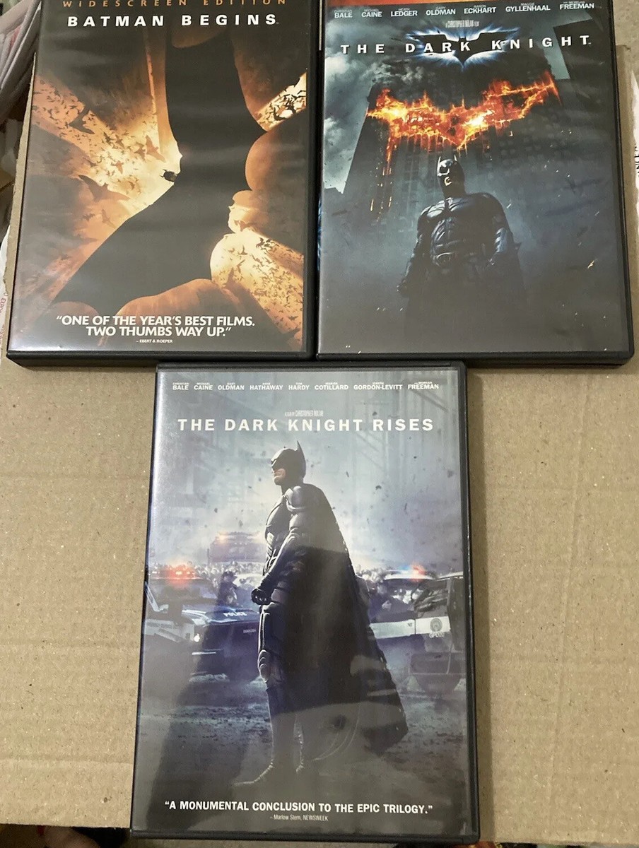Batman Begins, The Dark Knight Rises Trilogy DVD Disc Collection Movies  Lot