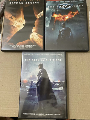 Batman Begins, The Dark Knight Rises Trilogy DVD Disc Collection