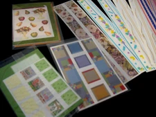 Lot Soft Linen, Croptoberfest Photo mounting paper mats, Mrs.Grossman GrLengths