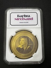 barbra streisand Inspired Hand Made Lasered Etched Token Coin Gift music
