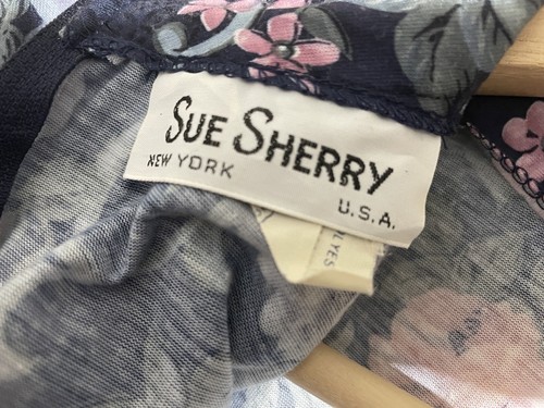 Vtg Sue Sherry New York Floral Turtle Neck Dress Women's Sz 10 - Picture 6 of 6