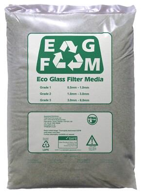 20 Kg EGFM Filtermaterial Filterglas Filtermedium Grade 1 grün 0,5-1,0mm