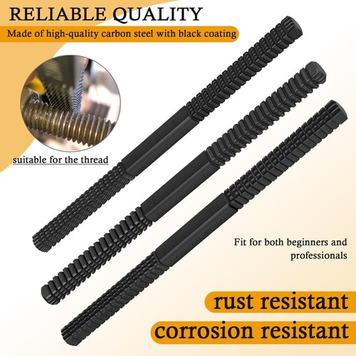 3Pcs Metric & SAE Thread File Set - Restorer Kit & Repair Tool for External Bolt - Bild 6 von 15