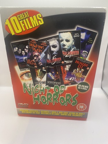 Night Of Horrors 10 Film Double Feature Boxset Dvd Uk Inc. Halloween 4&5 - Picture 4 of 18
