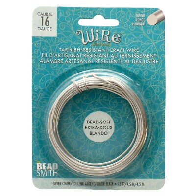 16 Gauge Silver Plated Wire Elements ~ BeadSmith Tarnish Resistant Silver Plated