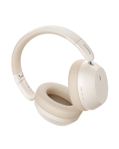 Wireless Bluetooth 5.3 Over-Ear Headphones Bass 35 Max with Microphone, White - Picture 3 of 7