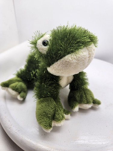Ganz Fluffy Green Frog, 6"