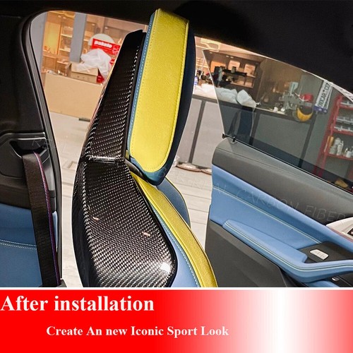 For BMW G80 G82 G83 M3 M4 21-24 Dry Carbon Fiber Front Seat Back Headrest Cover - Bild 8 von 17