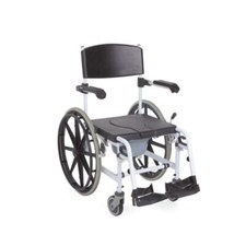 SEDIA DOCCIA CON RUOTE AUTOSPINTA 40 CM - ADATTO PER ANZIANI E PERSONE DISABILI