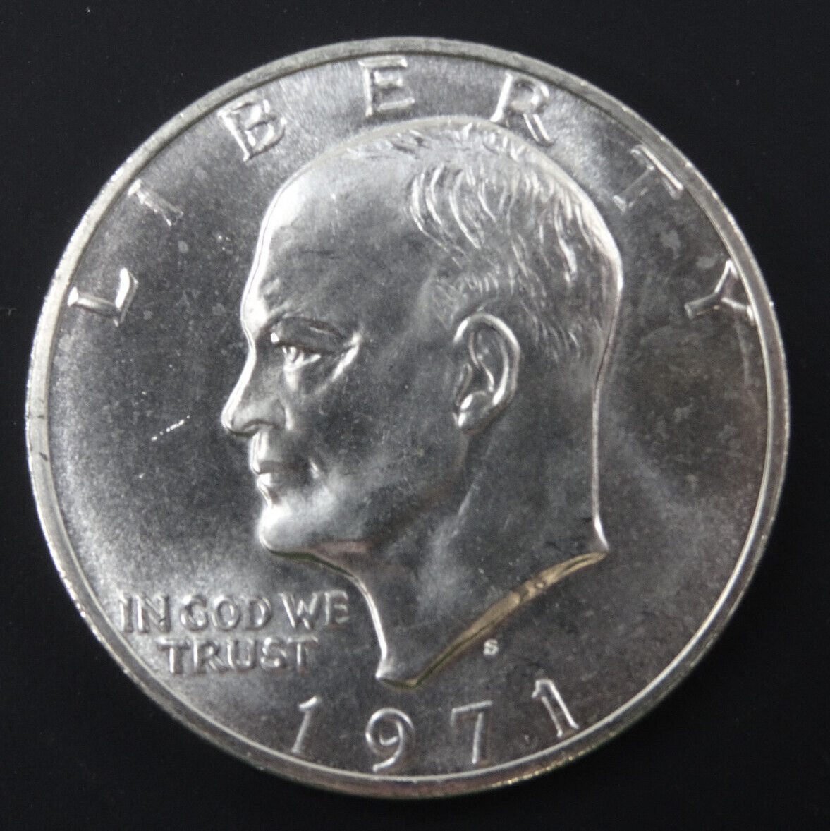 【認定書付】1971 アイゼンハワー シルバー ダラー銀貨 ミントマークS 1971-S Eisenhower Silver Dollar Uncirculated 40% Silver $1 US Mint