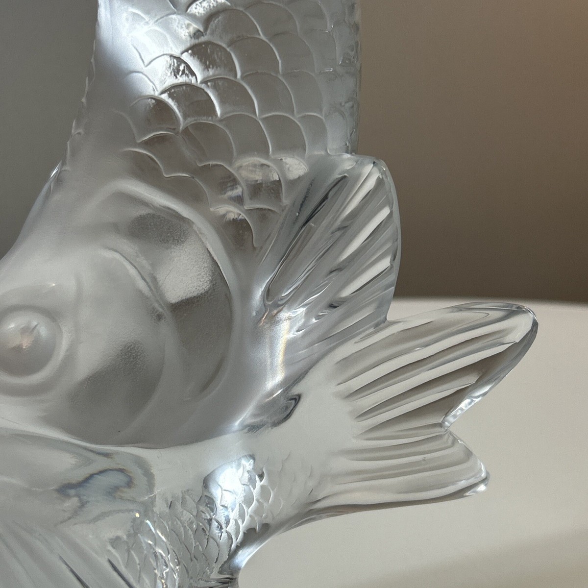 Lalique Crystal Large 11” Double Fish Deux Poisson Sculpture | eBay