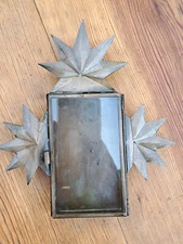 PUNCHED TIN NICHO box handmade southwestern mexican folk art wall niche