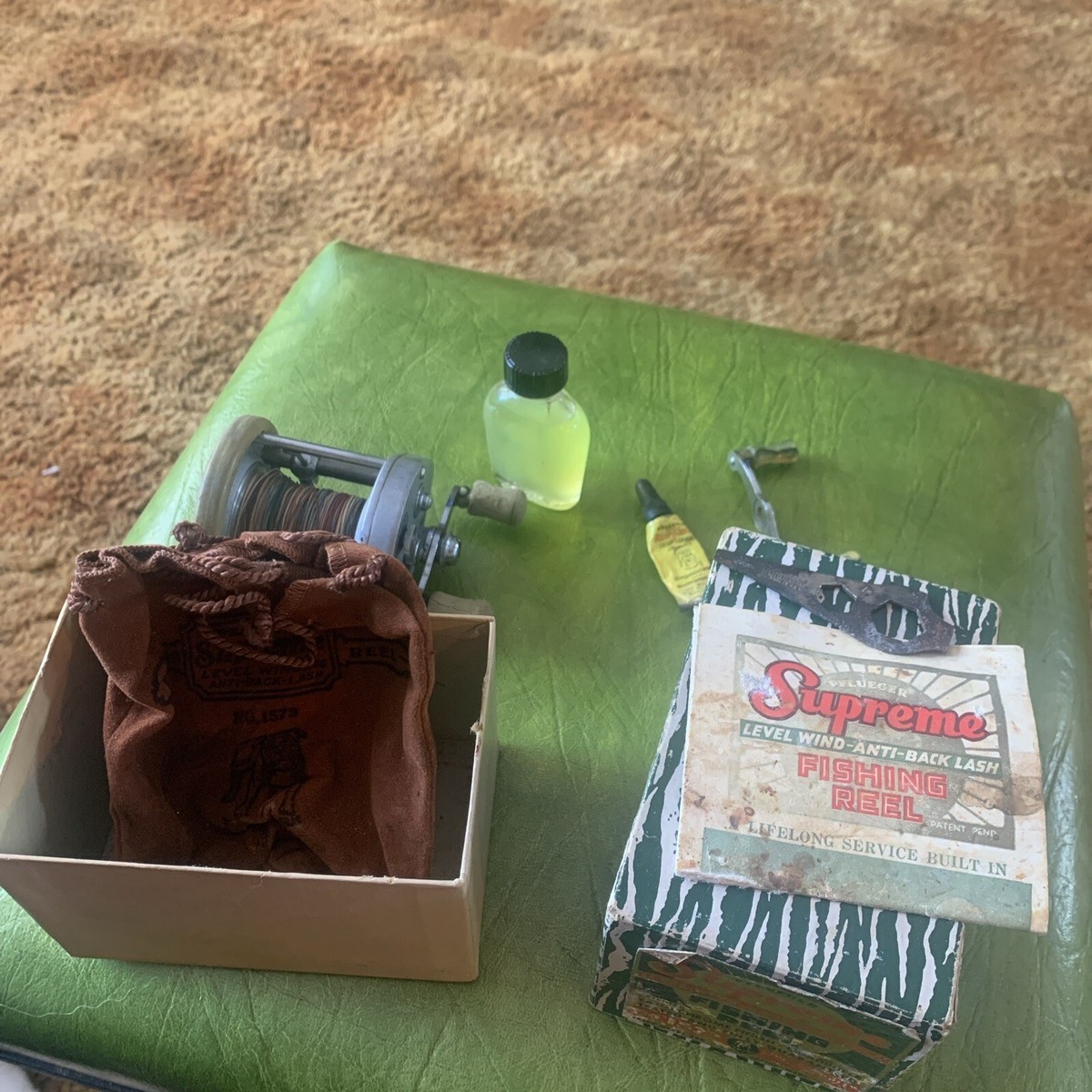 Pflueger Supreme 1573 with Box, Grease, Leather Pouch, Tool and Instructions | eBay Pflueger Supreme 1573 with Box, Grease, Leather Pouch, Tool and Instructions | eBay