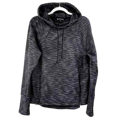 ATHLETA Size Small Spacedye Hoodie Pullover Fleece Thick Thumb Holes Ventilated