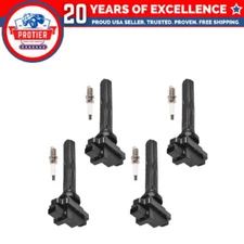 Set of 4 Ignition coil + Spark Plug Compatible with 1996-1997 Suzuki Sidekick