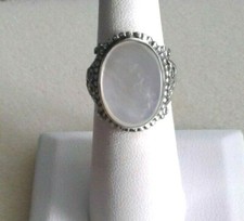 Artisan Crafted Mother Of Pearl 925 Sterling Silver Ring Size 6