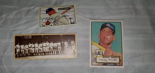 MICKEY MANTLE BABE RUTH ASSORTED AUTOGRAPH REPRINT RARE BASEBALL CARDS 1927