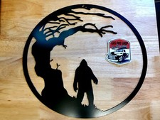 Bigfoot Scene Metal Wall Art Plasma Cut Home Decor Gift Idea big foot