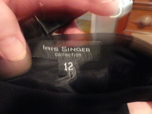 IRIS SINGER 3 PC SKIRT AND PANT SUIT BLACK EXC SZ 12/14 DRY CLEAN ACETATE/POLY - Picture 4 of 11
