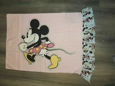 VTG MINNIE MOUSE SINGLE PILLOWCASE WALT DISNEY PRODUCTION FRILL EDGING RARE DESI