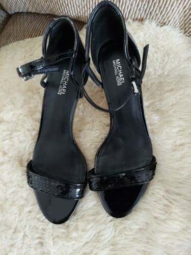 Michael Kors Simone Mid Women's Heels Sandals/Black Size