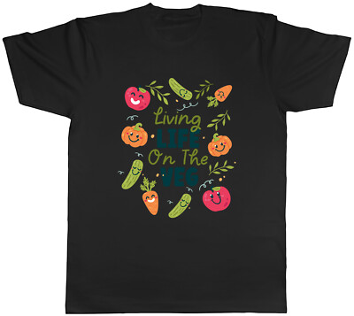 Living Life on the Veg Herren T-Shirt Veggie Unisex Tee Geschenk