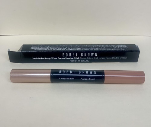 Bobbi Brown Dual Ended Long-Wear Cream Shadow Platinum PINK & Antique Rose New