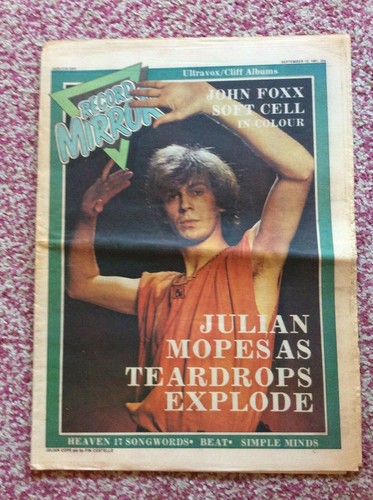Record Mirror Music Magazine September 12th 1981, Soft Cell, John Foxx, etc