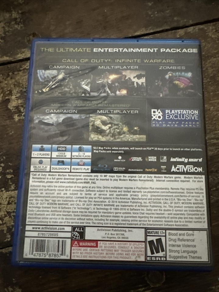 Call of Duty Infinite Warfare Legacy Edition (Sony PlayStation 4 2016 ...