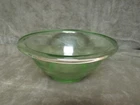 Vintage  1930's  Hocking Glass Green Depression Mixing Bowl Nice Uranium GLOW