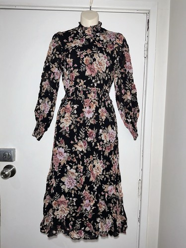 FOREVER NEW Gwen High Neck Floral Midi Maxi Dress Size 8 #33564 - Picture 3 of 12