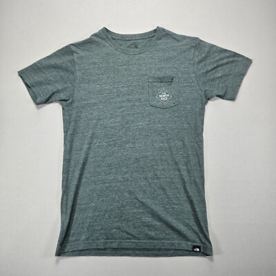 The North Face Bottle Source Pocket Tee Logo Short Sleeve Green Men'sSmall