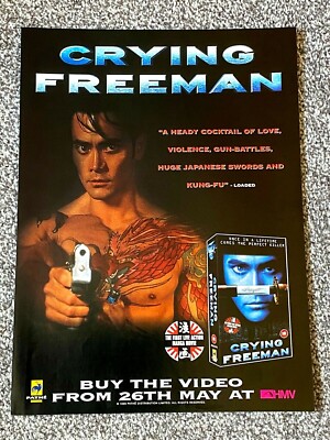 Vintage 1998 Magazine Advert Picture Crying Freeman Movie Film Video Ad Manga