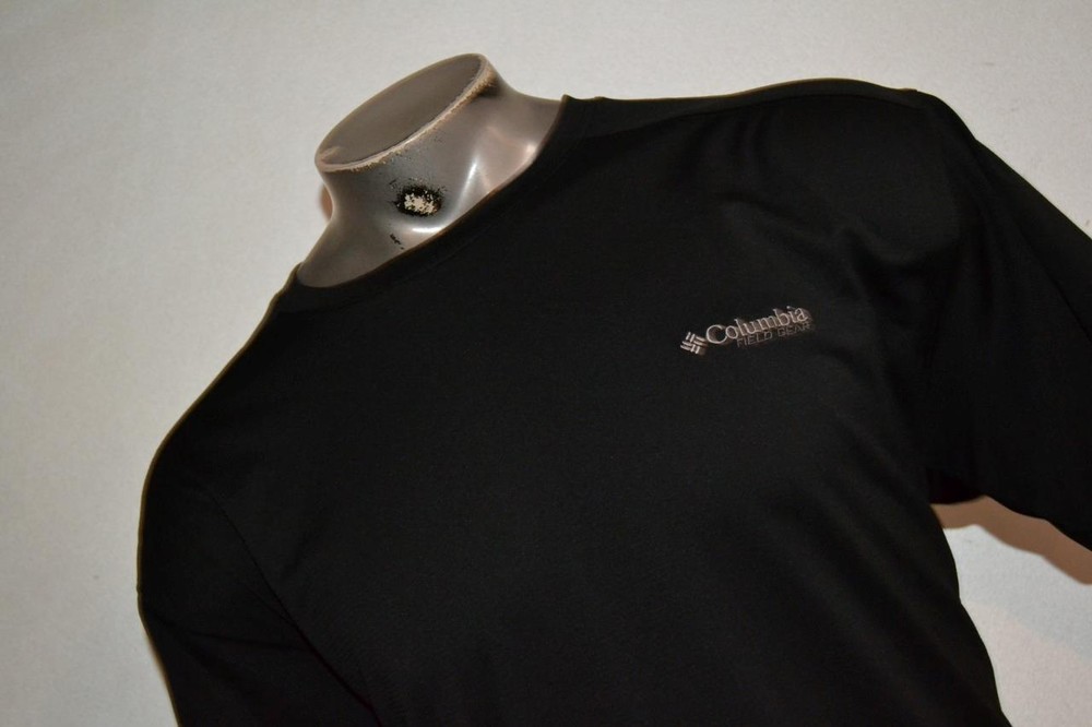 39490 Columbia Field Gear Athletic Shirt Workout Black Polyester Size 2XL Mens